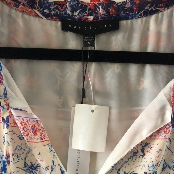 Anthropologie Sanctuary Sleeveless Floral Printed Romy Mini Dress NEW with tag - Picture 5 of 8